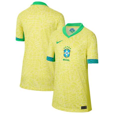 Brazil Nike Home Stadium Shirt 2024 - Kids