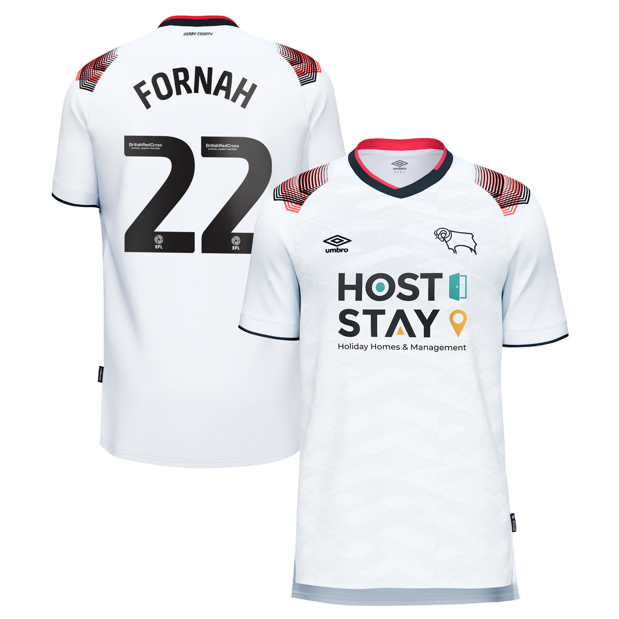 Derby County Umbro Home Shirt 2023-24 - Kids - Tyrese Fornah 22