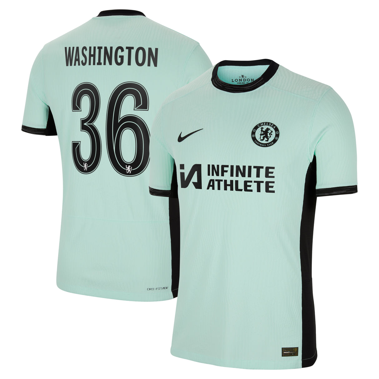 Chelsea Cup Nike Third Vapor Match Sponsored Shirt 2023-24 with Washington 36 printing