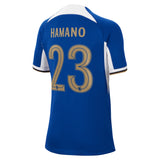 Chelsea Cup Nike Home Stadium Sponsored Shirt 2023-24 - Kids with Hamano 23 printing