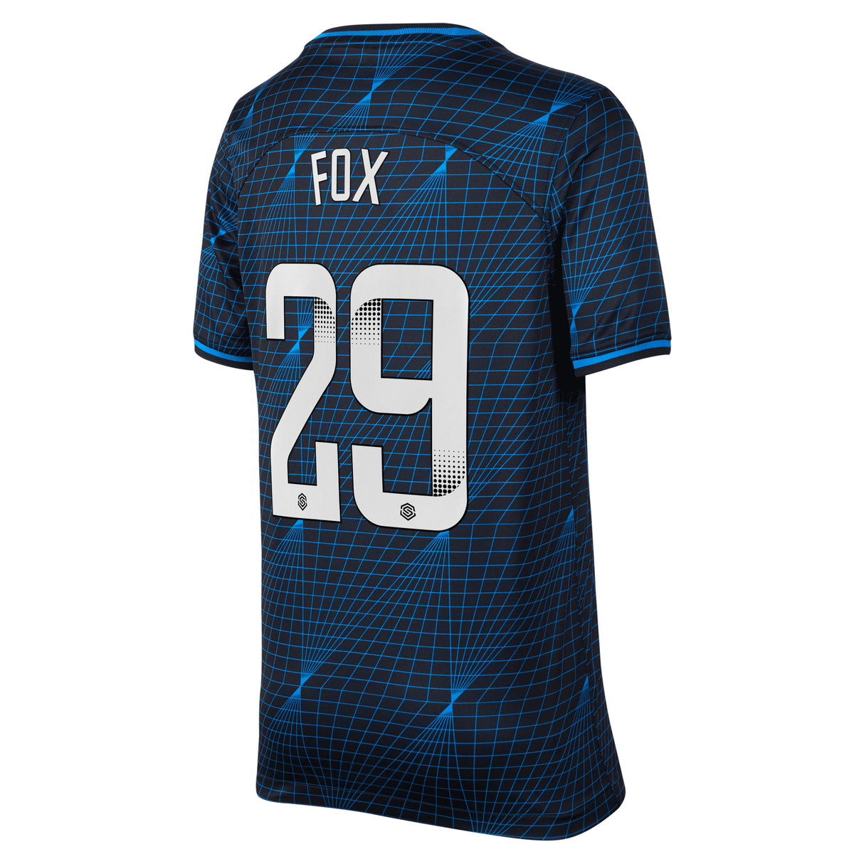 Chelsea WSL Nike Away Stadium Sponsored Shirt 2023-24 - Kids with Fox 29 printing