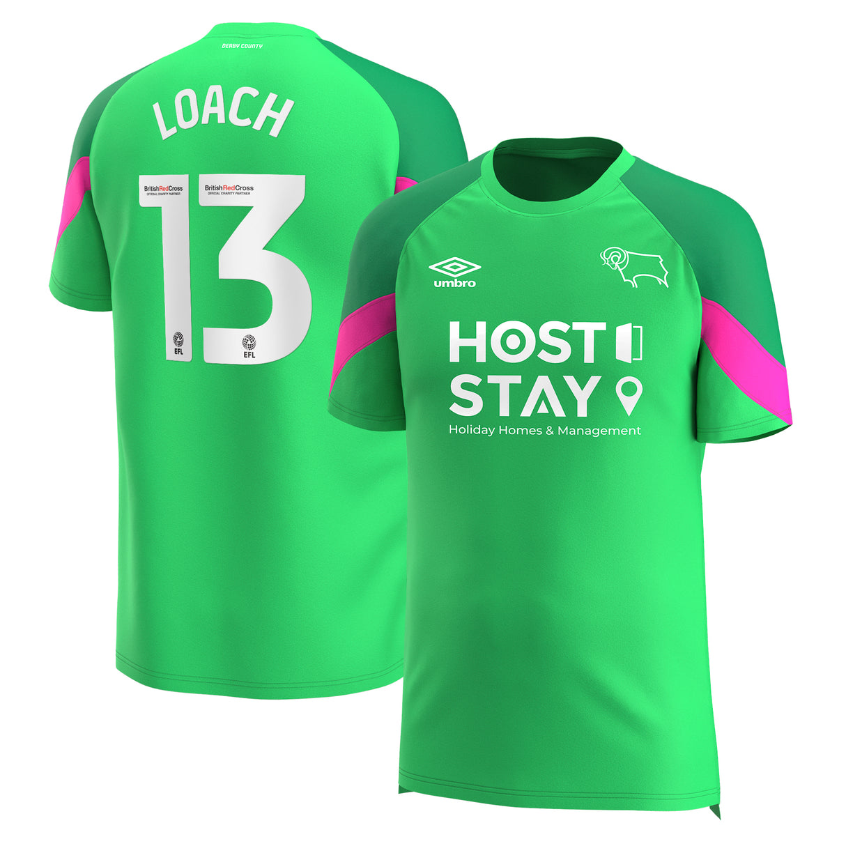 Derby County Umbro Goalkeeper Shirt 2023-24 - Kids - Scott Loach 13