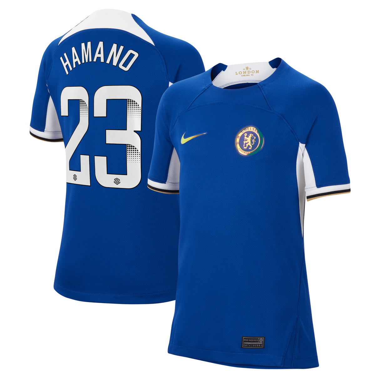 Chelsea WSL Nike Home Stadium Shirt 2023-24 - Kids - Maika Hamano 23