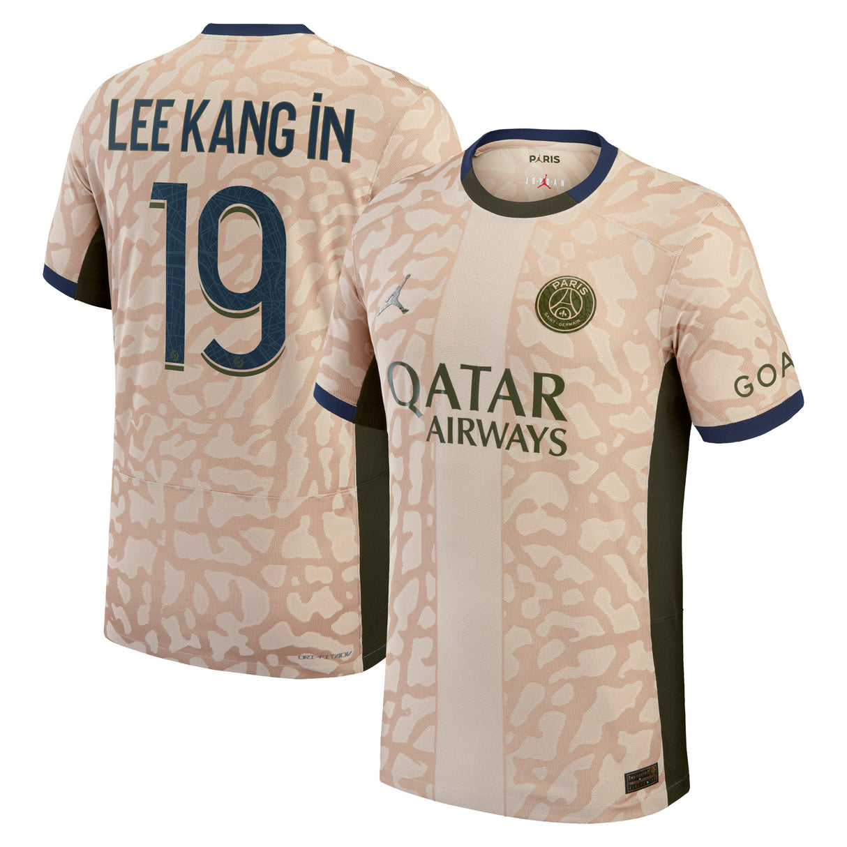 PSG Jordan Fourth Dri-FIT ADV Match Shirt 23/24 with Lee Kang In 19 printing