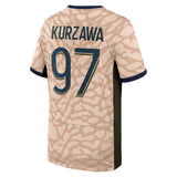 PSG Jordan Fourth Stadium Shirt 23/24 - Kids with Kurzawa 97 printing