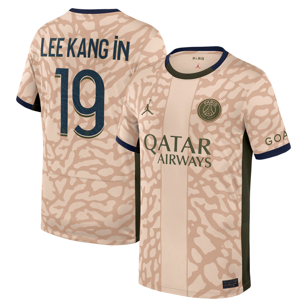 PSG Jordan Fourth Stadium Shirt 23/24 - Kids with Lee Kang In 19 printing