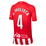 Atlético de Madrid Nike Home Stadium Shirt 2023-24 - Kids with G.Paulista 4 printing