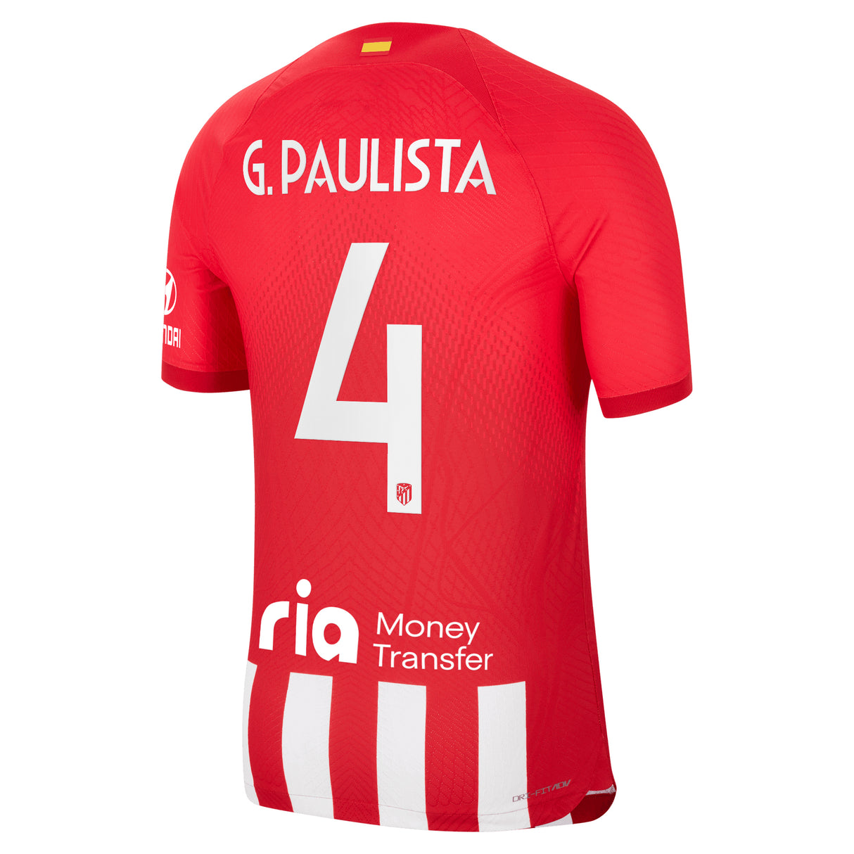 Atlético de Madrid Metropolitano Nike Home Vapor Match Shirt 2023-24 with G.Paulista 4 printing