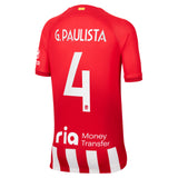 Atlético de Madrid Metropolitano Nike Home Stadium Shirt 2023-24 - Kids with G.Paulista 4 printing