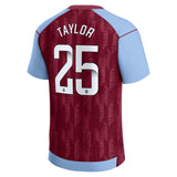 Aston Villa WSL Home Stadium Shirt 2023-24 - Kids with Taylor 25 printing