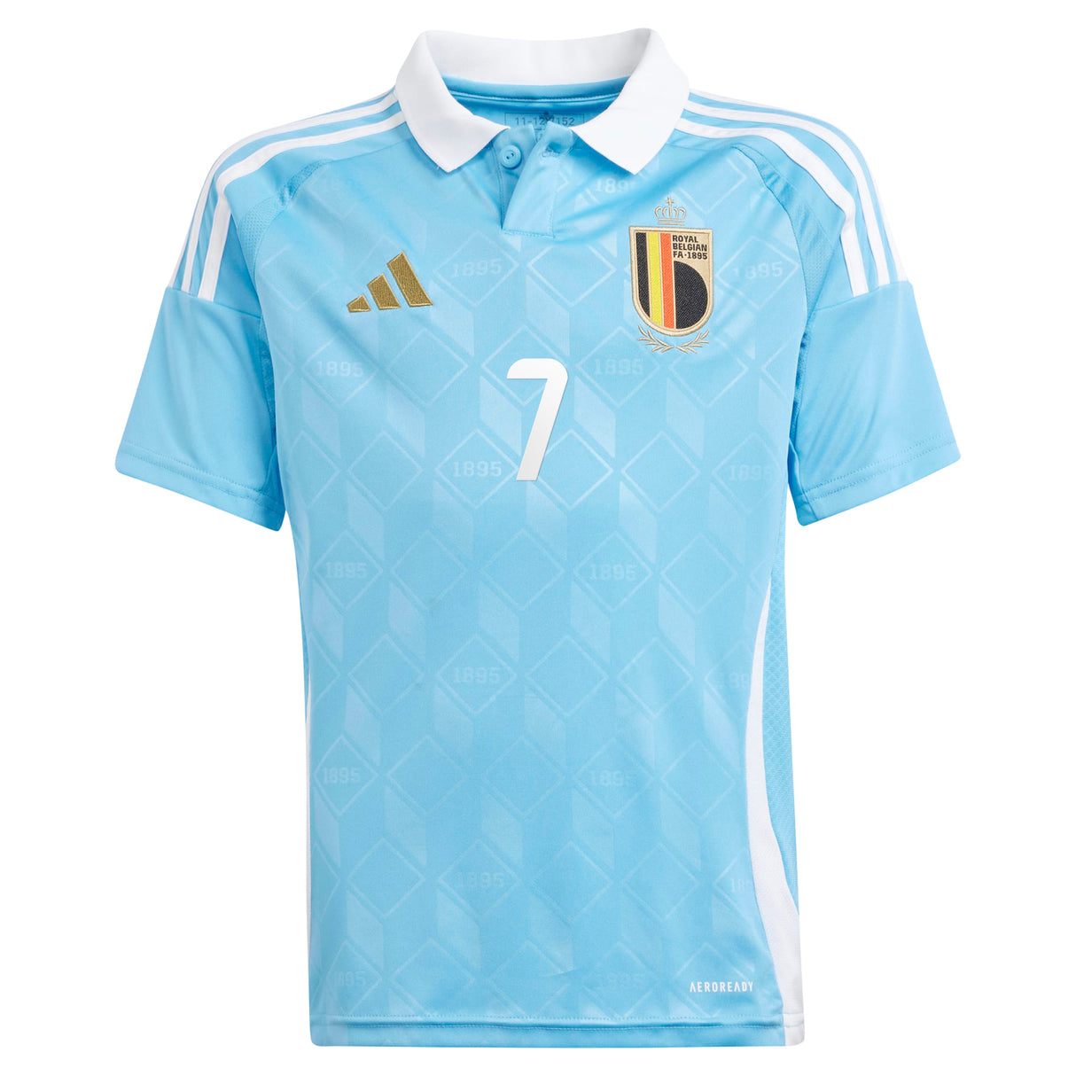 Belgium FA adidas Away Shirt 2024 - Kids with De Bruyne 7 printing