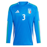 Italy adidas Home Shirt 2024 - Long Sleeve with DiMarco 3 printing