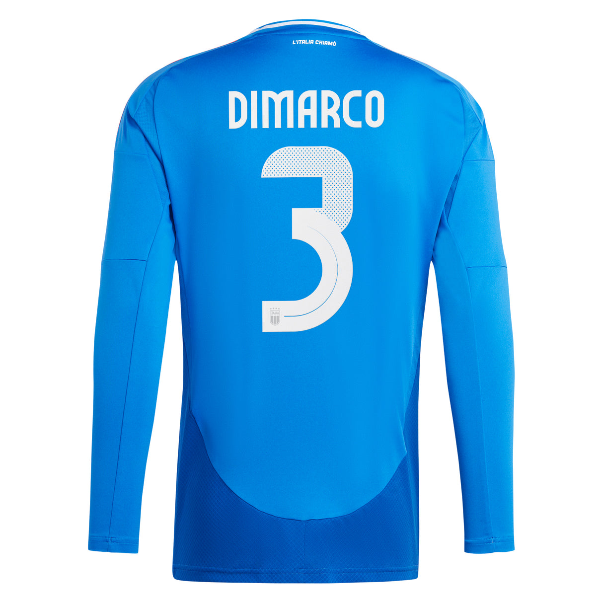 Italy adidas Home Shirt 2024 - Long Sleeve with DiMarco 3 printing