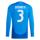 Italy adidas Home Shirt 2024 - Long Sleeve with DiMarco 3 printing