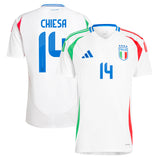 Italy adidas Away Shirt 2024 with Chiesa 14 printing