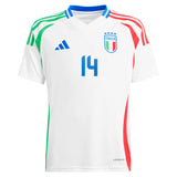 Italy adidas Away Shirt 2024 - Kids with Chiesa 14 printing