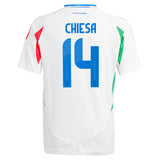 Italy adidas Away Shirt 2024 - Kids with Chiesa 14 printing