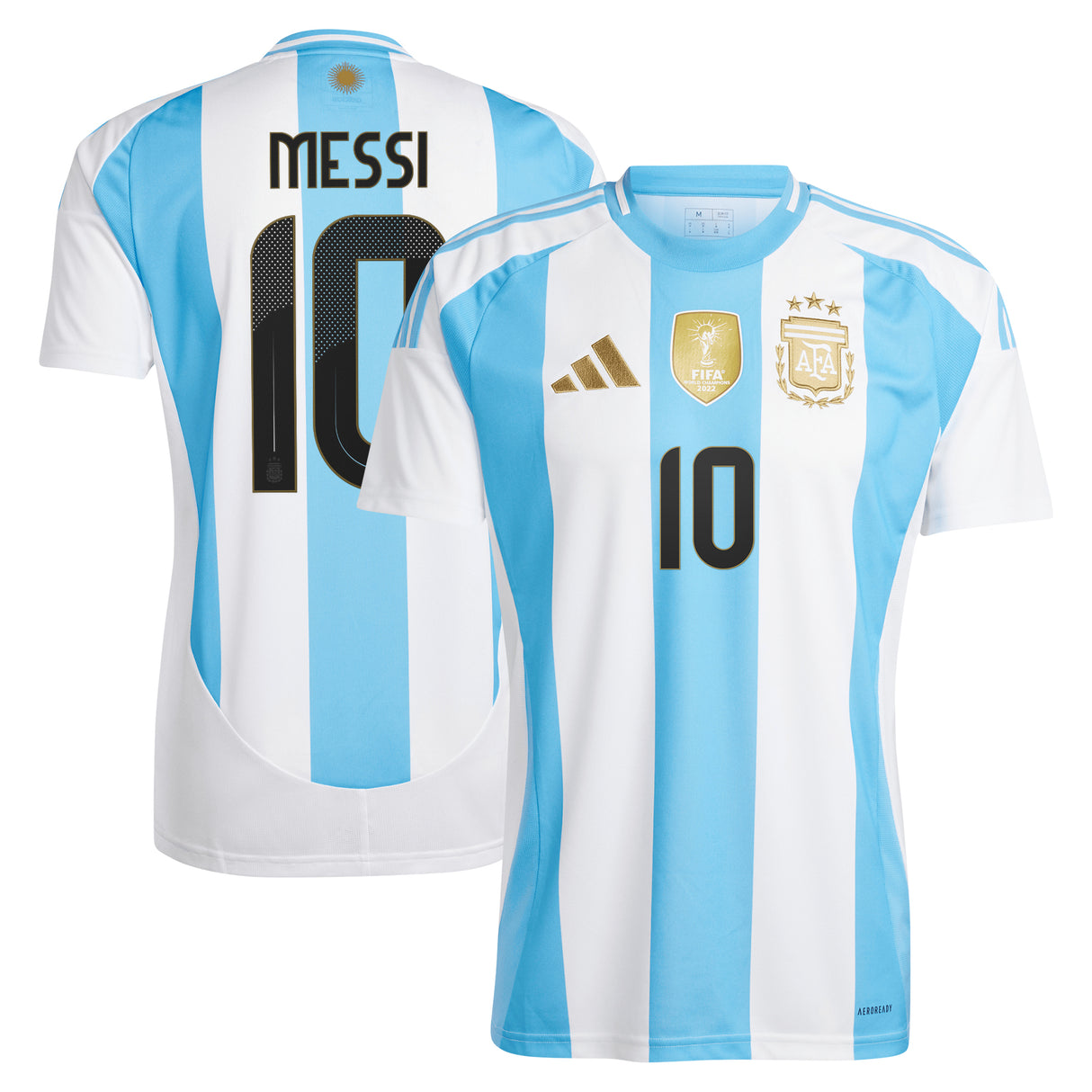 Argentina adidas Home Shirt 2024 with Messi 10 printing