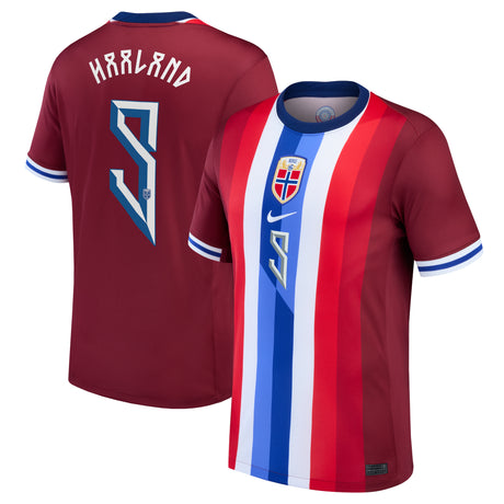 Norway Nike Home Stadium Shirt 2024 with Haaland 9 printing